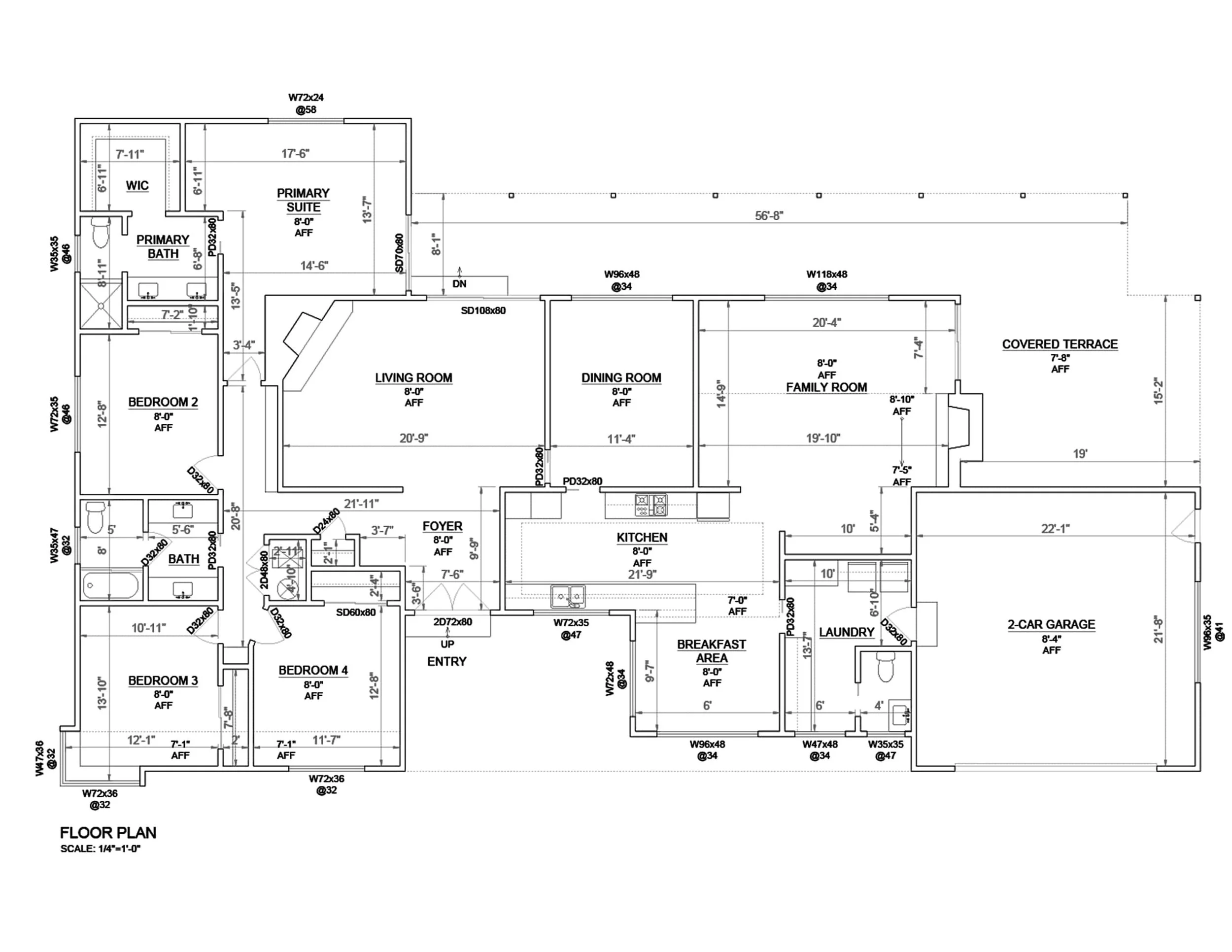 Dimensional floor plan